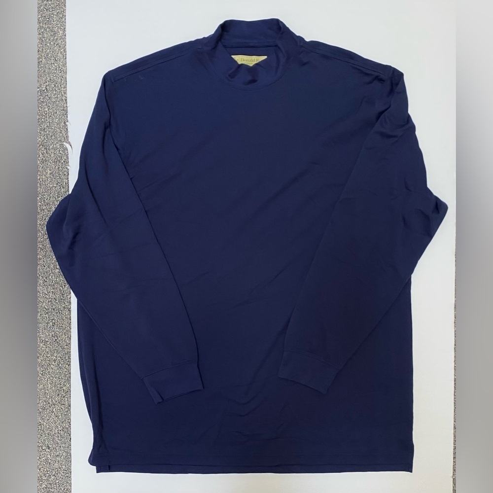 Donald Ross Core Long Sleeve Mock Neck Navy XXL